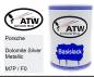 Preview: Porsche, Dolomite Silver Metallic, M7P / F0: 500ml Lackdose, von ATW Autoteile West.
